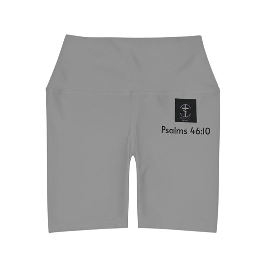 High Waisted Yoga Shorts (AOP)